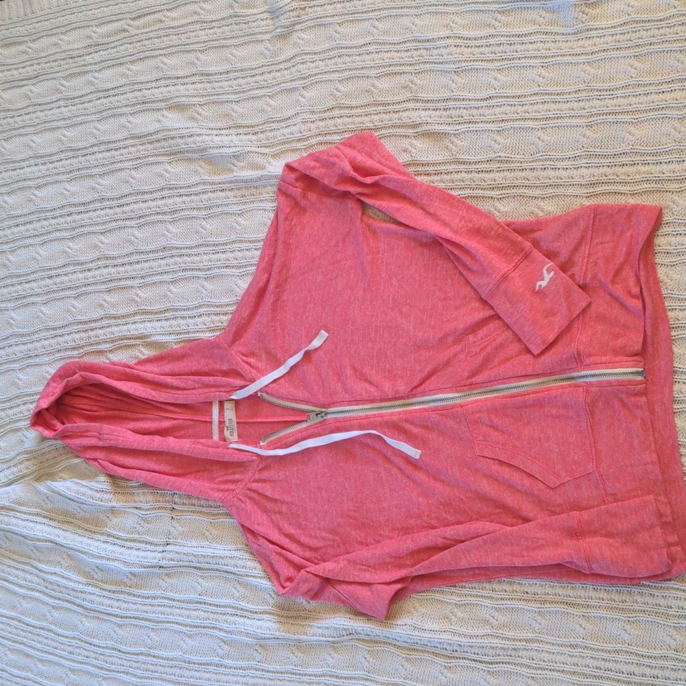 Hollister lightweight zip up sweater
